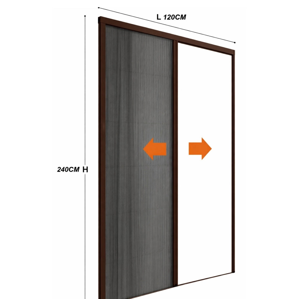 ZANZARIERA PLISSETTATA 120XH240CM MARRONE 8017