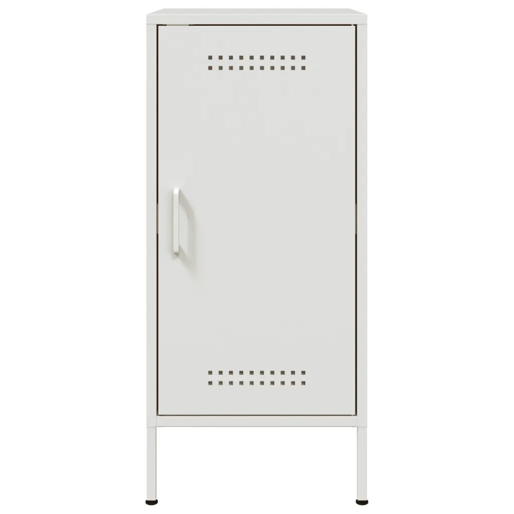 vidaXL Credenze 2 pz Bianche 36x39x79 cm in Acciaio