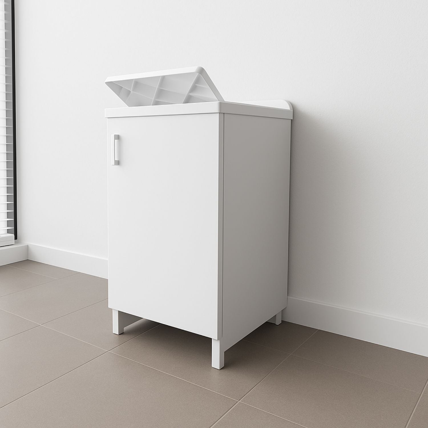 Mobile lavanderia bianco lavabo resina 45x50x85 asse lavaggio cm anta singola