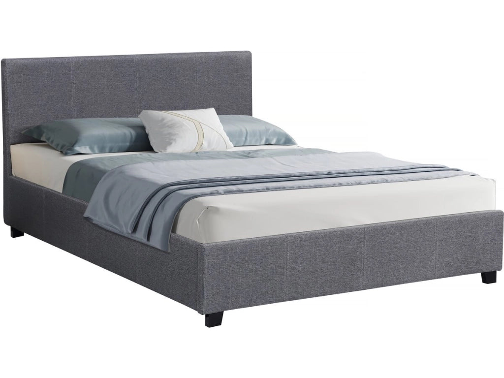 Letto doppio con contenitore "Carla" - 160 x 200 grigio