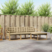 Set di divani da esterno 4 pz Bianco e Beige 3388575