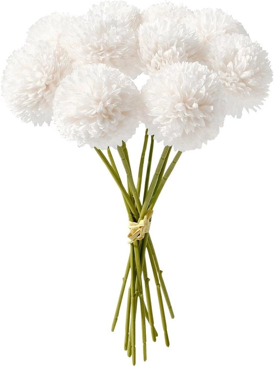 Decorazione per fioriera realistica - fiori artificiali decorativi per bouquet - set da 12 pezzi - alta qualità seta - ipoallergenico - pianta finta