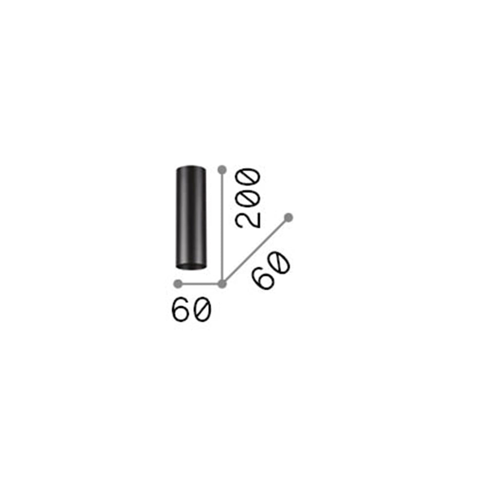 Plafoniera Moderna Look Metallo Nero 1 Luce 7W 3000K Luce Calda H20Cm