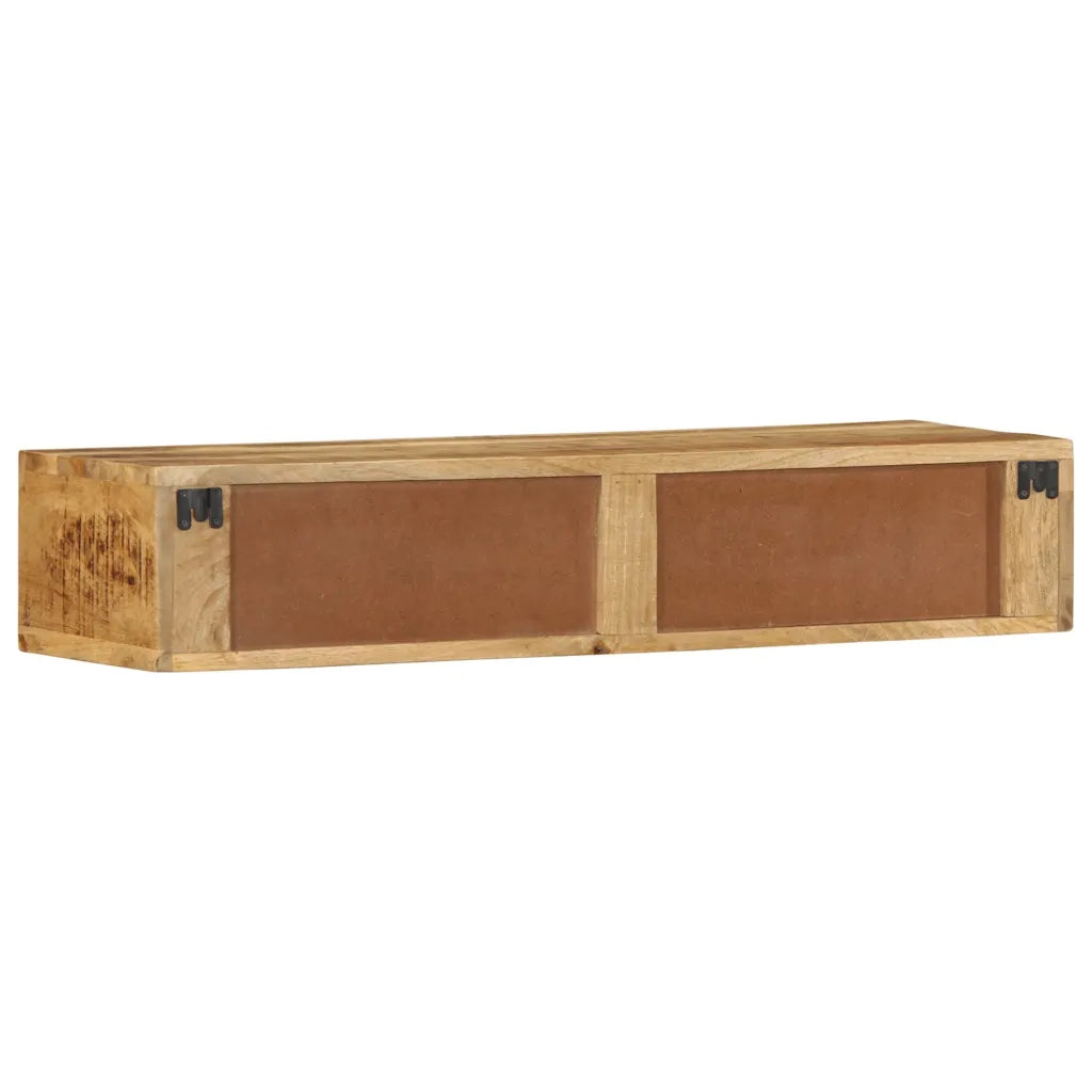 Mobile TV a Parete 100x30x19 cm Legno Grezzo Massello di Mango 4017464