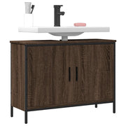 Mobile Lavabo Bagno-Armadietto da bagno Rovere Marrone 80x30x60cm Legno Multistrato 690149