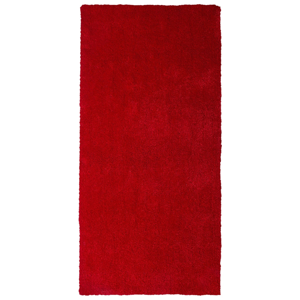 Tappeto shaggy rosso 80 x 150 cm moderno tappeto rettangolare trapuntato a Pelo Lungo