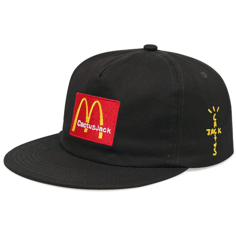 Cappellino da baseball McDonald's di Travis Scott, CACTUS JACK, nero