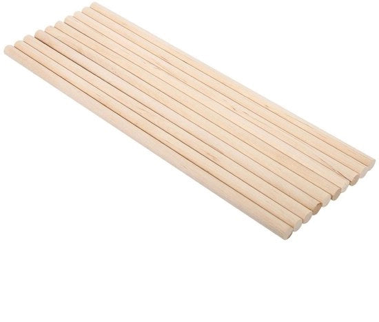 Stecchi in Legno di Betulla Bianca - 11,81 Pollici - 10 Stuks - Senza Deformazione