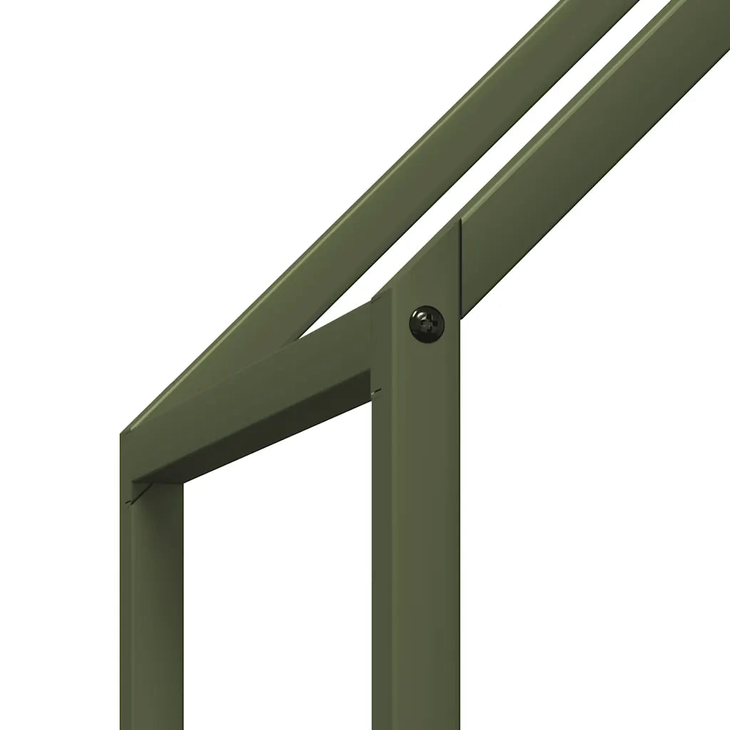 Rastrelliera per Legna da Ardere Verde Oliva 60x25x60 cm CFW2375280