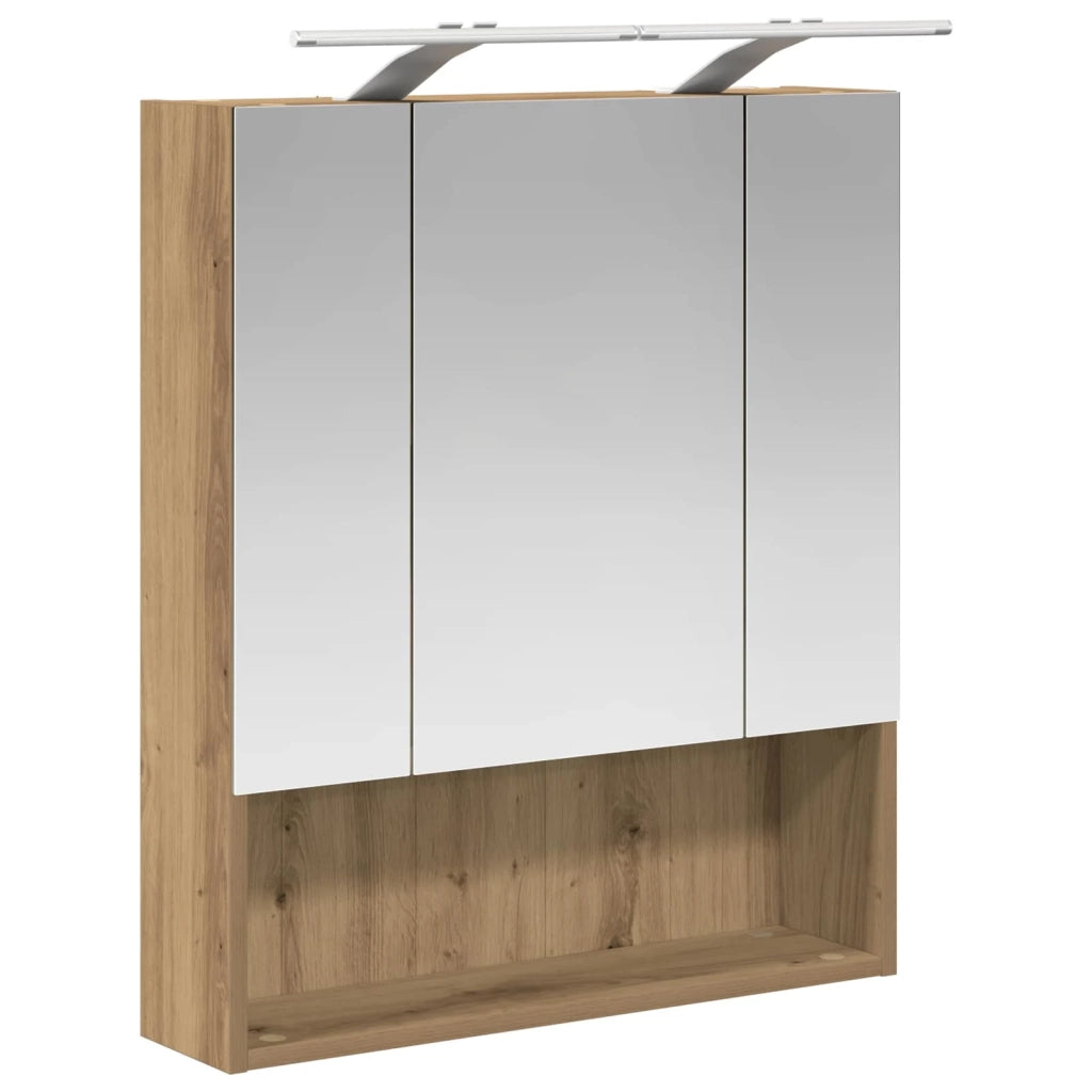 Mobiletto per specchio da bagno con porta Rovere Artigianale