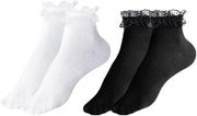 Set di calze a rilievo per donne - 2 pezzi - Calze a rilievo - Calze aderenti - Materiale in cotone - Adattamento da 34 a 40