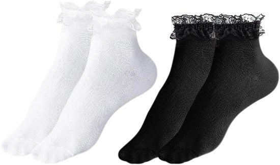 Set di calze a rilievo per donne - 2 pezzi - Calze a rilievo - Calze aderenti - Materiale in cotone - Adattamento da 34 a 40