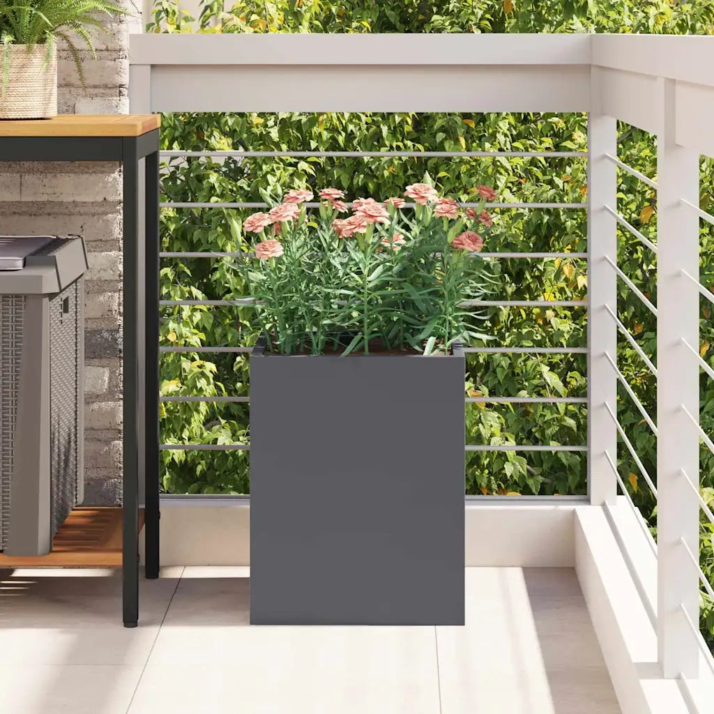 Vaso da giardino Antracite 32 x 32 x 40 cm 876345