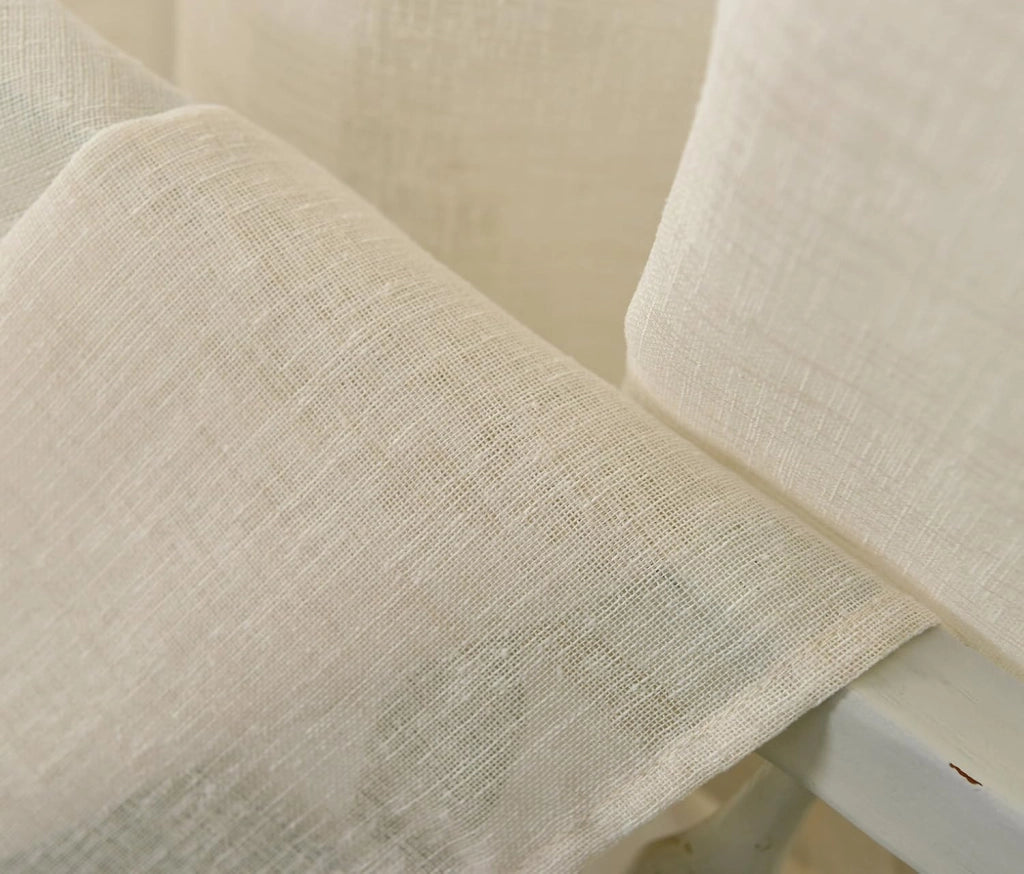 Tenda Finesta Trasparente, conveniente per camera da letto/soggiorno/biblioteca, leggera e aerata, per Camera da Letto Voile 1 Pannello 140x245 cm Crema