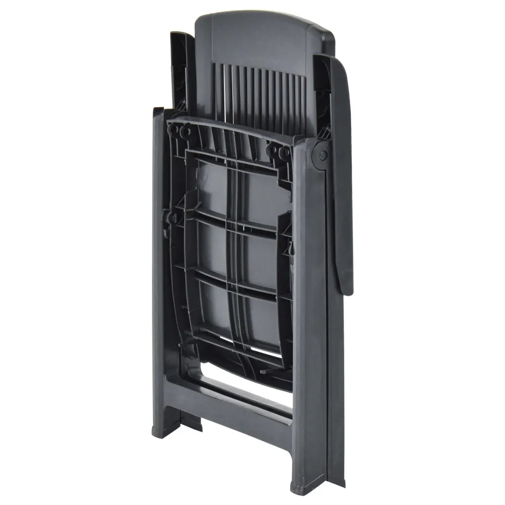 Sedie da Giardino Reclinabili 2 pz in Plastica Antracite 48768