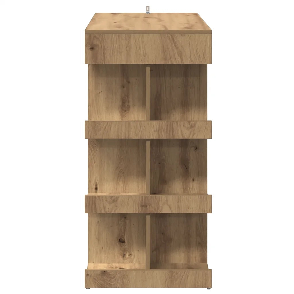 Tavolo da Bar con Ripiani Rovere 100x48x101,5 cm in Truciolato 856759