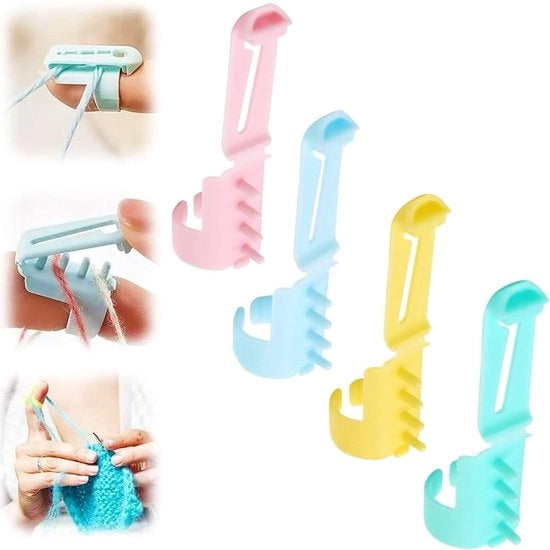Anello per dita in plastica flessibile - 4 pezzi - Sostituzione dita - Guida dita in plastica - Utilizzo comodo e duraturo