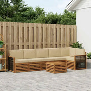 Set divano sezionale con cuscino 6 pcs Naturale 3384444