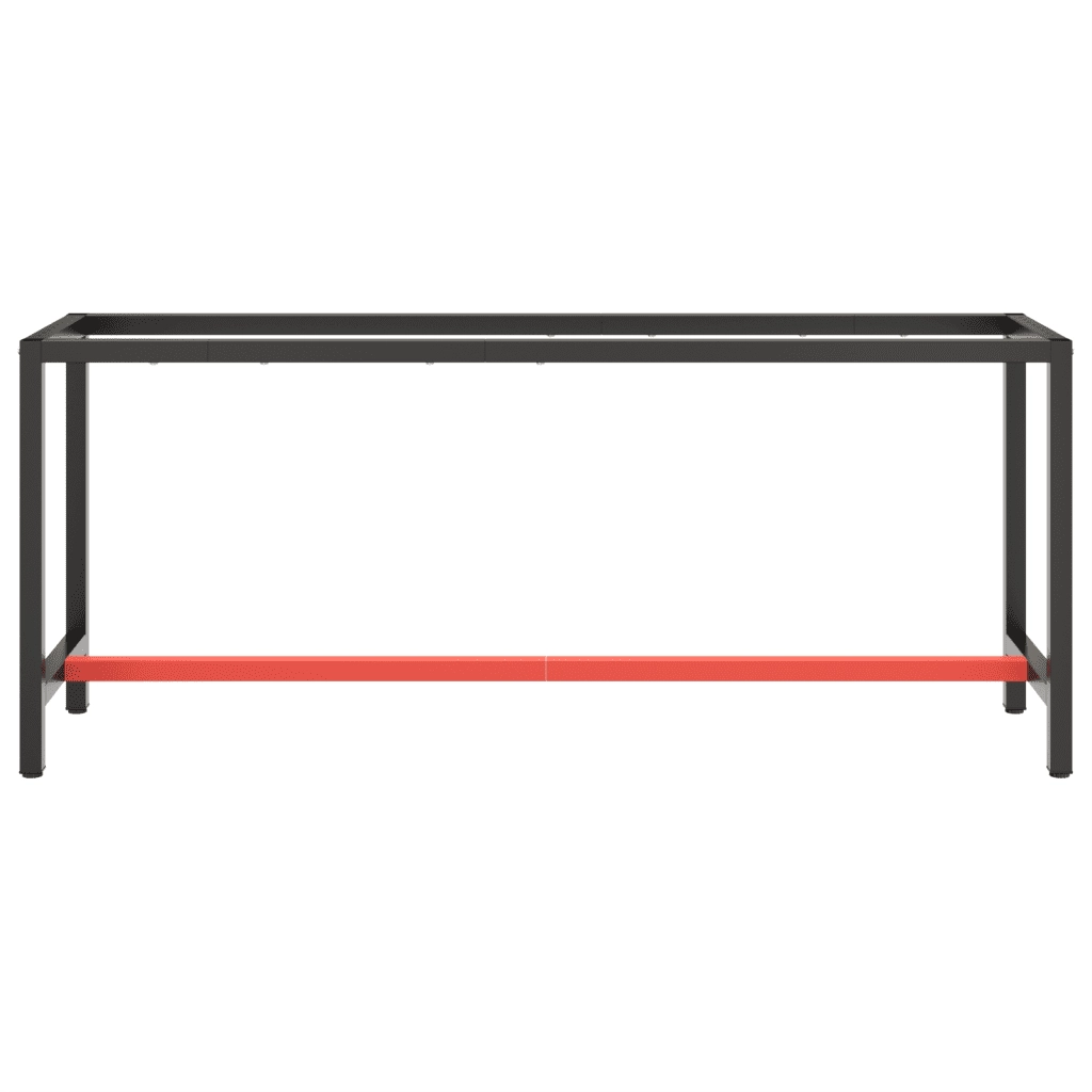 Telaio Banco da Lavoro Nero e Rosso Opaco 190x50x79 cm Metallo CFW9820452