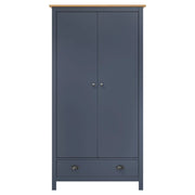 Armadio a 2 Ante Hill Grigio 89x50x170 cm in Legno di Pino 288949
