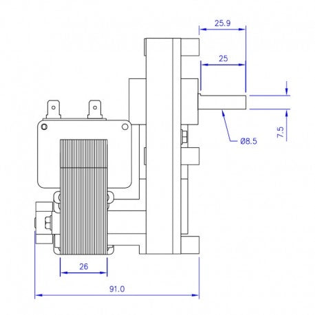 Ricambistufeapellet Motoriduttore MELLOR 2RPM FB1187 stufe a pellet Extraflame Piazzetta Nordica Pasian