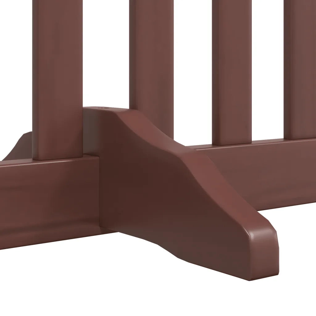 Cancello Cani Porta Pieghevole Marrone 4 Pannelli 320cm Pioppo CFW4064991