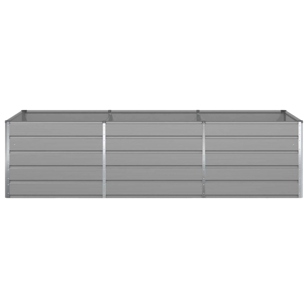 Fioriera moderna dal design industriale 195 x 100 x 45 cm per esterni e terrazze in acciaio zincato grigio chiaro. Codice articolo: 02_0059210.