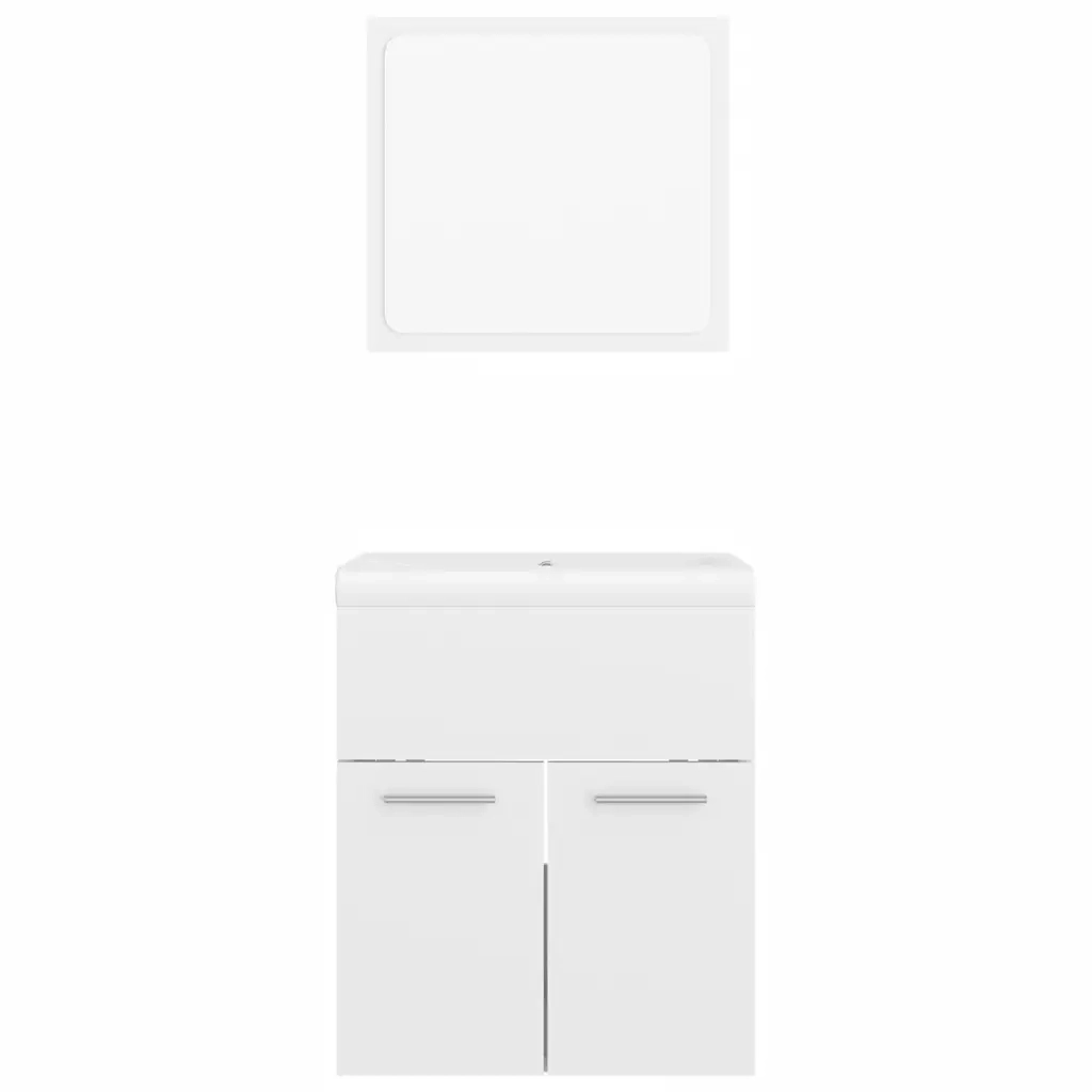 Set Mobili da Bagno Bianco Lucido in Truciolato cod mxl 60873