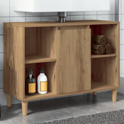 Mobile da Bagno Rovere Artigianale 80x33x60cm Legno Multistrato 857134