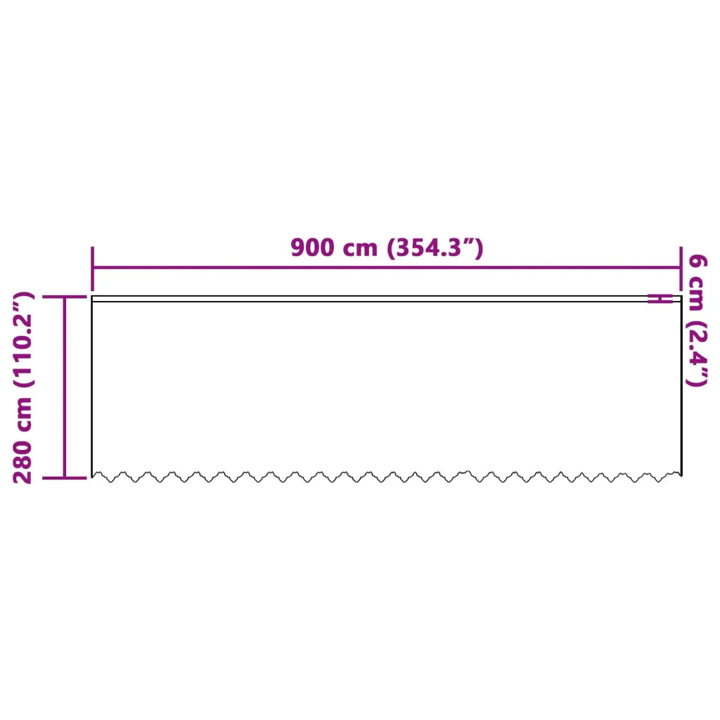 Tenda in Pizzo con tende Bianco 280 x 900 cm Poliestere 4107850