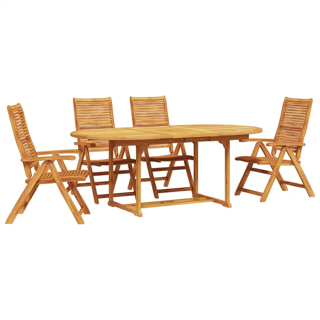 Set da Pranzo per Giardino 5 pcs Marrone