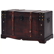 Baule del Tesoro Vintage in Legno 66x38x40 cm CFW4083240