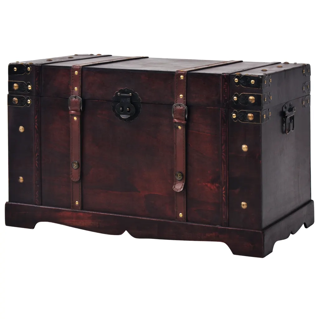 Baule del Tesoro Vintage in Legno 66x38x40 cm CFW4083240