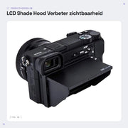 Ombrello per schermo LCD - Migliora la visibilità - Riduci lo spazio di stoccaggio - Adatto per Sony A6600 A6500 A6400 A6300 A6100 A6000 - Protezione schermo LCD -...