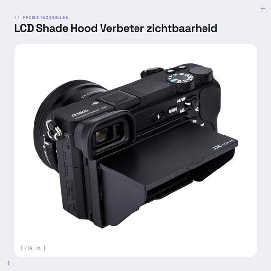 Ombrello per schermo LCD - Migliora la visibilità - Riduci lo spazio di stoccaggio - Adatto per Sony A6600 A6500 A6400 A6300 A6100 A6000 - Protezione schermo LCD -...