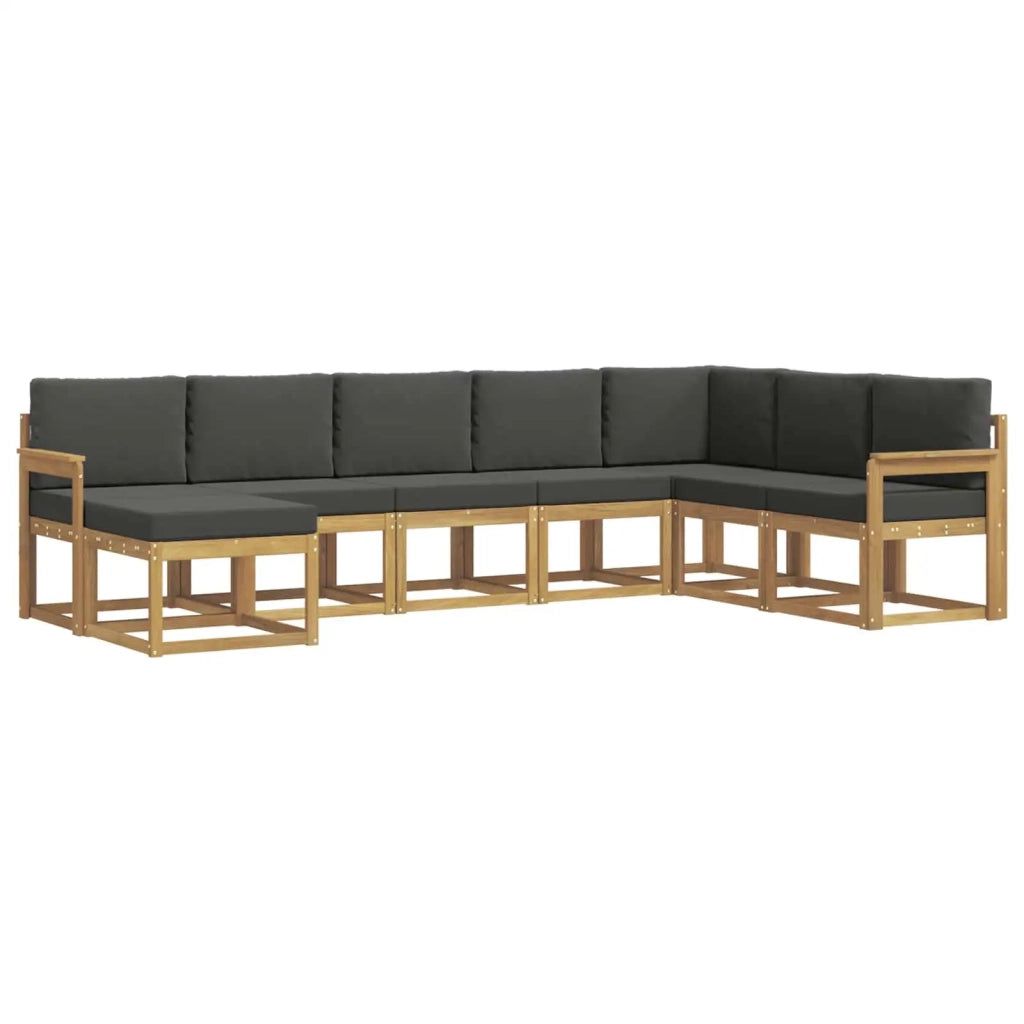 Set di divani da esterno con cuscino 8 pcs Bianco e Antracite 3388041