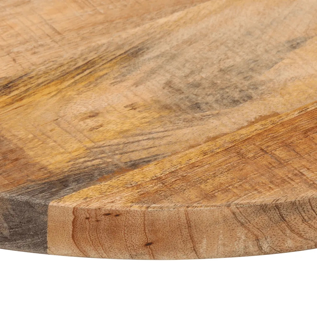 Piano per Tavolo Ø 40x2,5cm Rotondo Legno Massello Grezzo Mango 370001