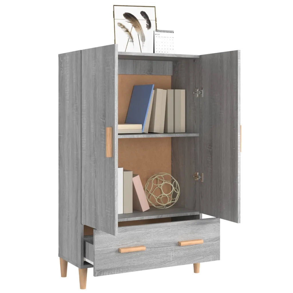 Credenza Grigio Sonoma 70x31x115 cm in Legno Multistrato cod mxl 11888