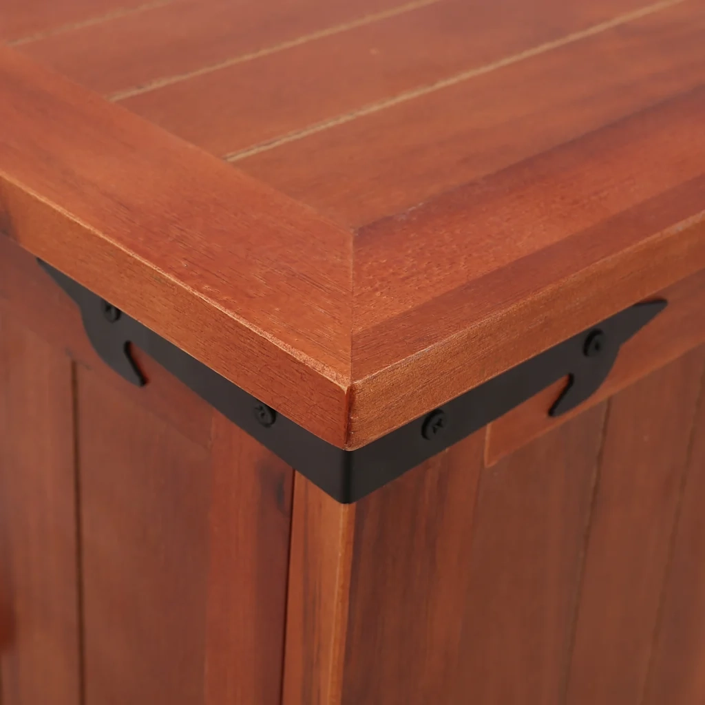 Cassapanca 79x34x32 cm in Legno Massello di Acacia cod mxl 49440