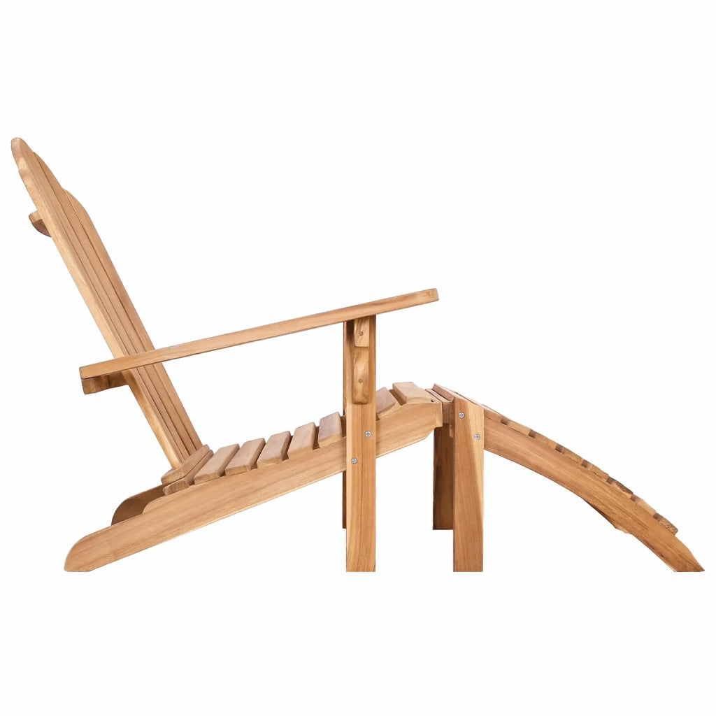 Sedia Adirondack da Giardino con Poggiapiedi Naturale 42041352