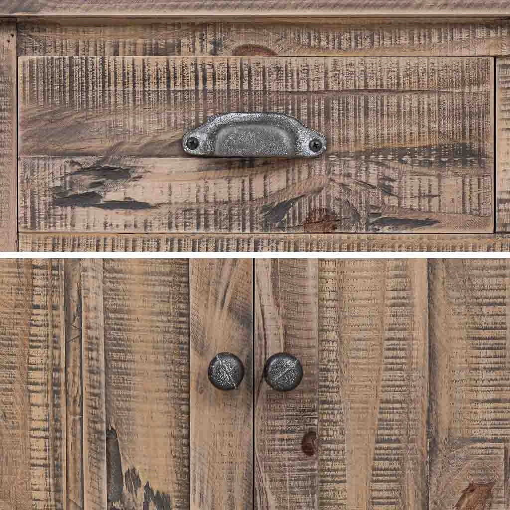Tavolino da ingresso in legno marrone 80x40x89h cm