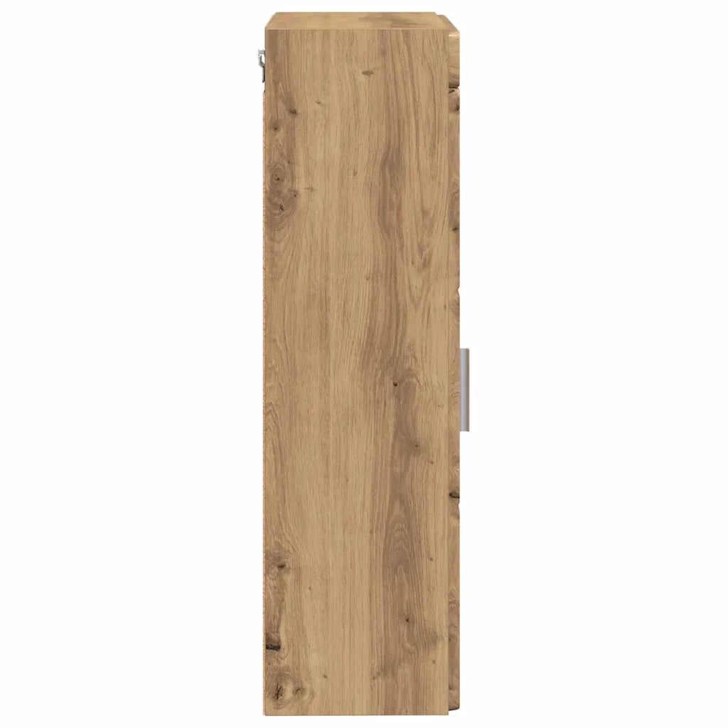 Armadio da bagno a muro con porta TULUM Rovere artigianale