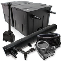 set per laghetti filtro 60000l chiarificatore 72W pompa 70W tubo 25m pompa fontana