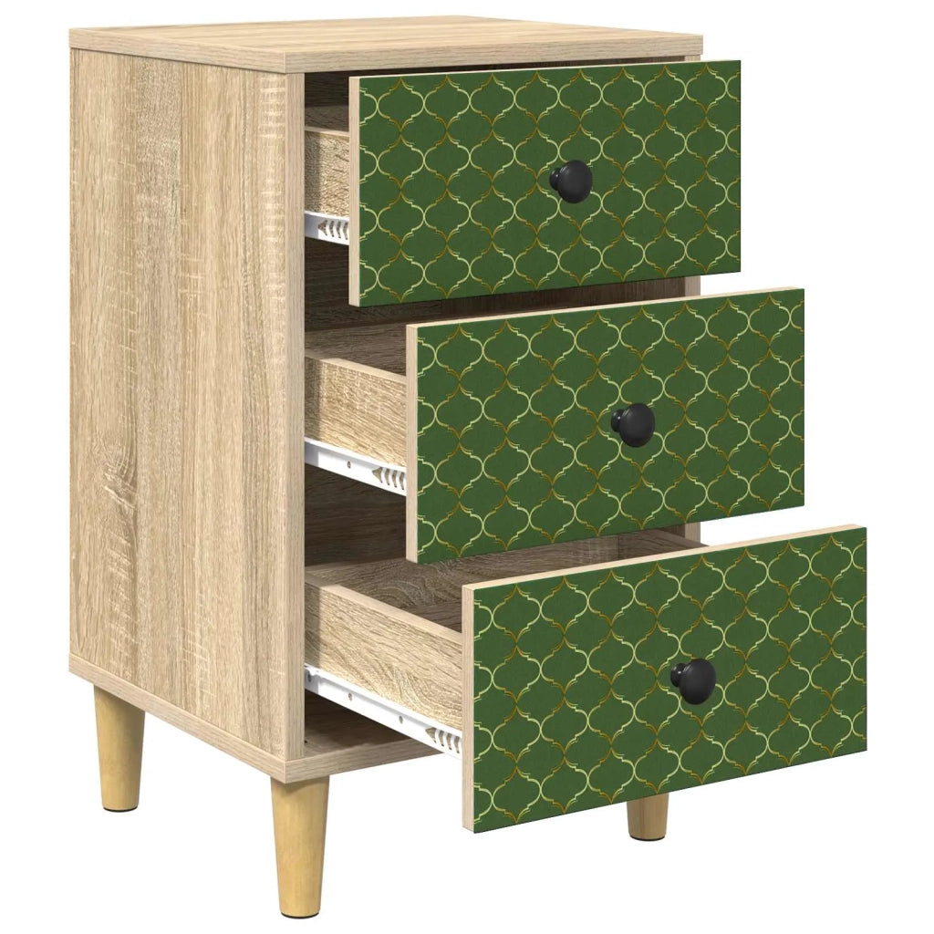 Armadio da Notte GELEEN 2 pz Rovere Sonoma 36 x 33 x 60 cm 8007274