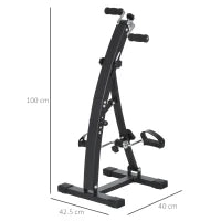 Pedaliera Braccia e Gambe da Divano o Poltrona con Schermo LED, Altezza e Intensità Regolabile, Nero, 40x42.5x100cm