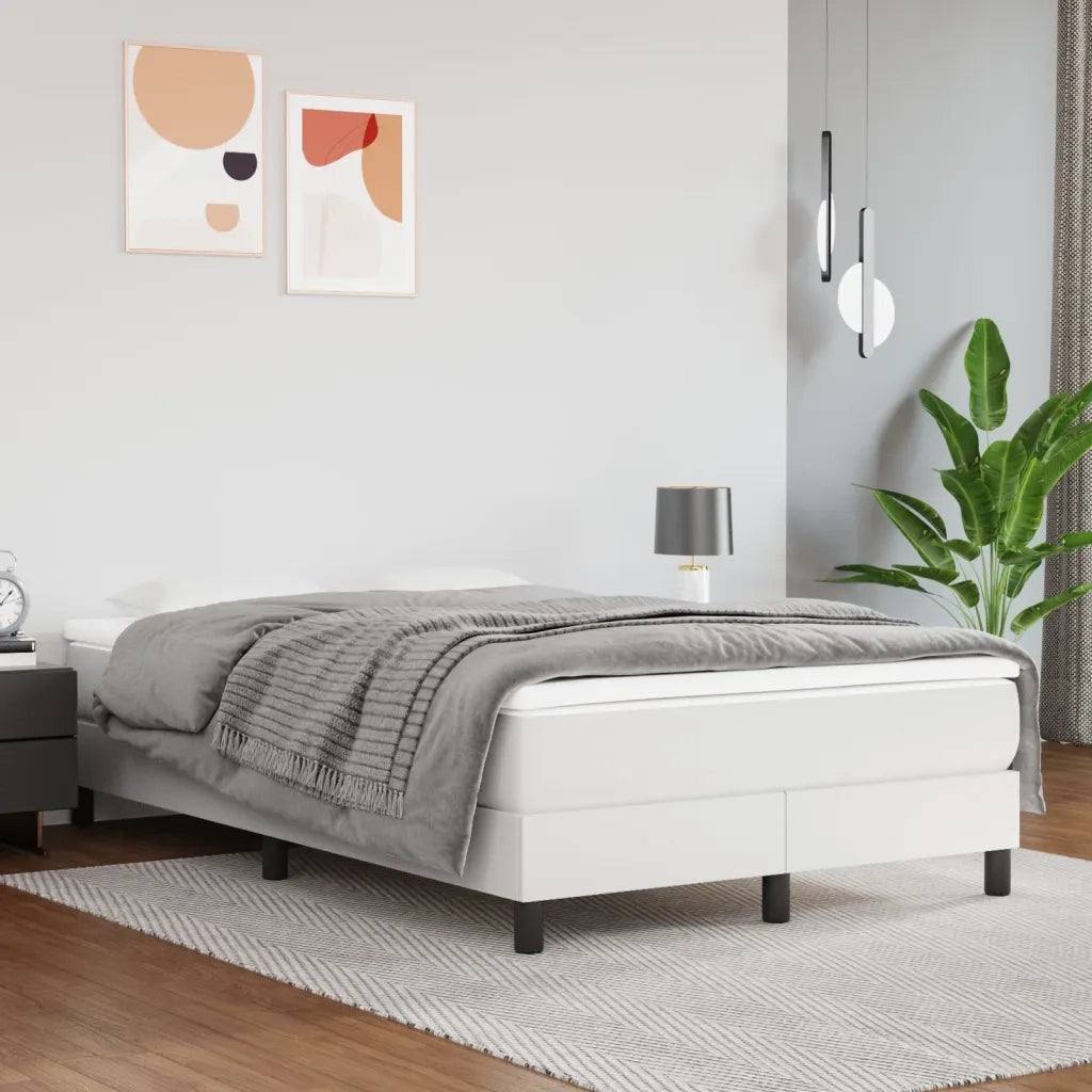 Struttura Letto a Rete a Molle Bianco 120x200 cm in Similpelle 3120689