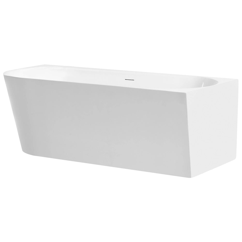 Vasca da bagno angolare 170 x 79 cm bianco opaco in stile moderno lato sinistro