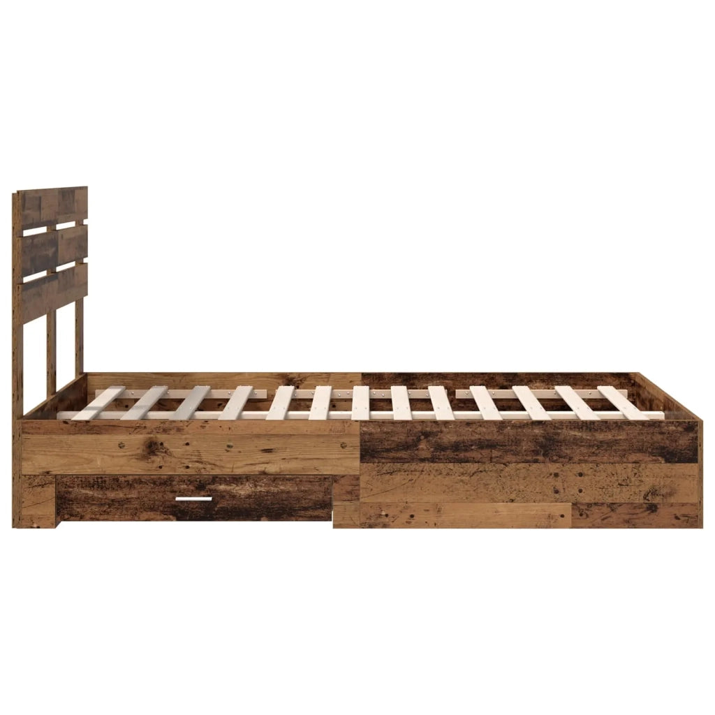 Struttura del letto con cassetto con testiera Legno multistrato