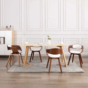 Sedie da Pranzo 4 pz in Legno Piegato e Similpelle