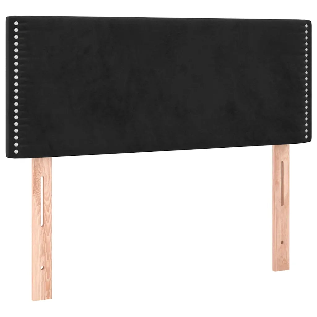 Testiera-Testata-Testiera Decorativa Nera 100x5x78/88 cm in Velluto 959019